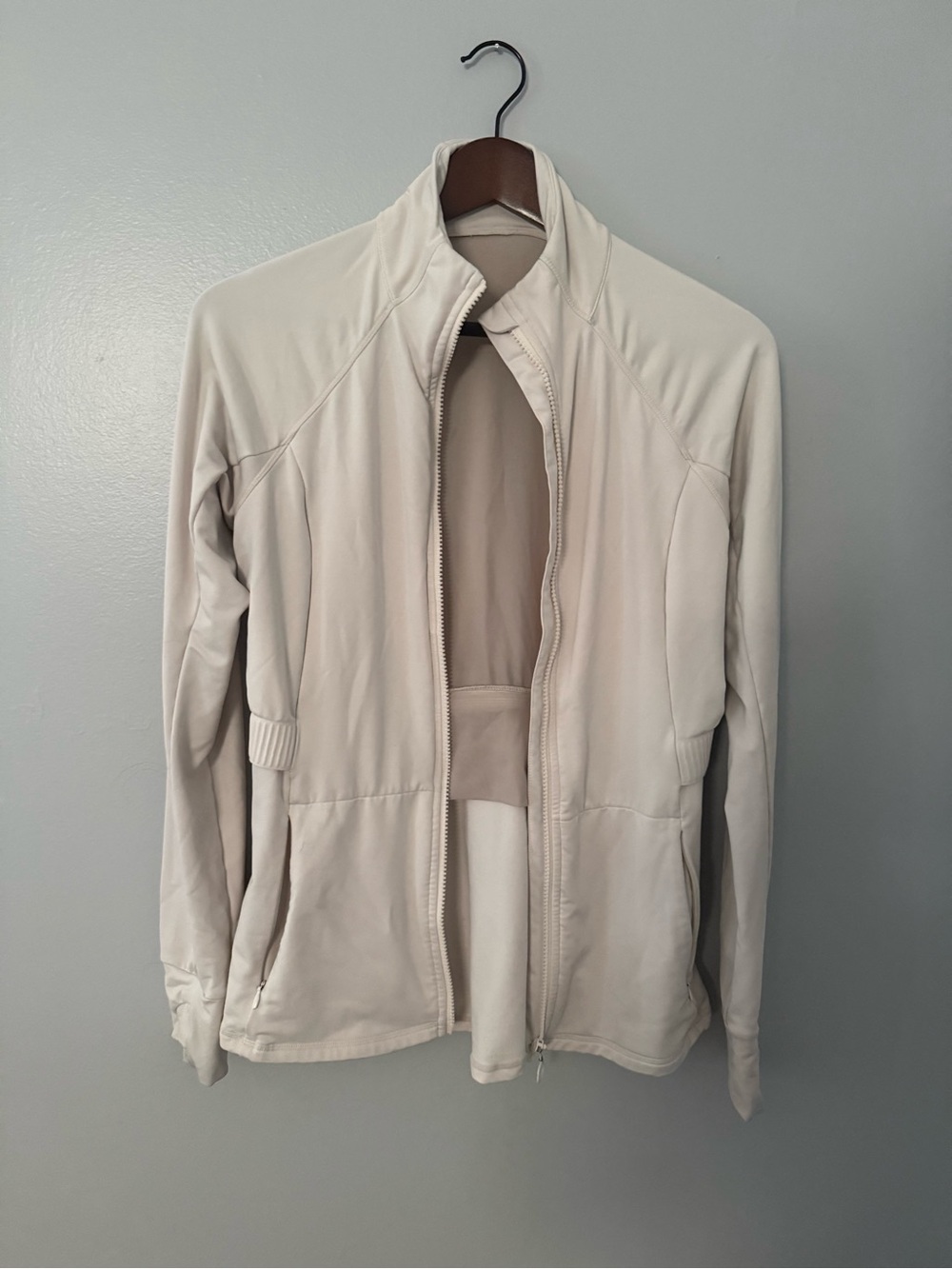 Fabletics White Full Zip Jacket